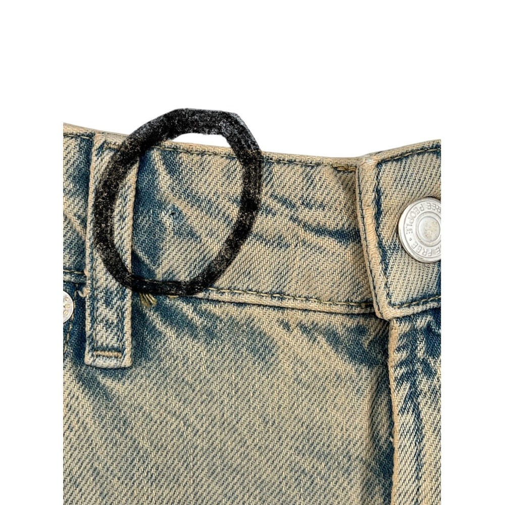 We The Free Waterfalls Baggy Wide Leg Jeans Womens 27 S Blue Sand Cinch Back - Picture 4 of 10